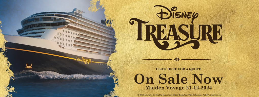 Disney Treasure Cruise Ship On Sale Maiden Voyage st Dec Sailing
